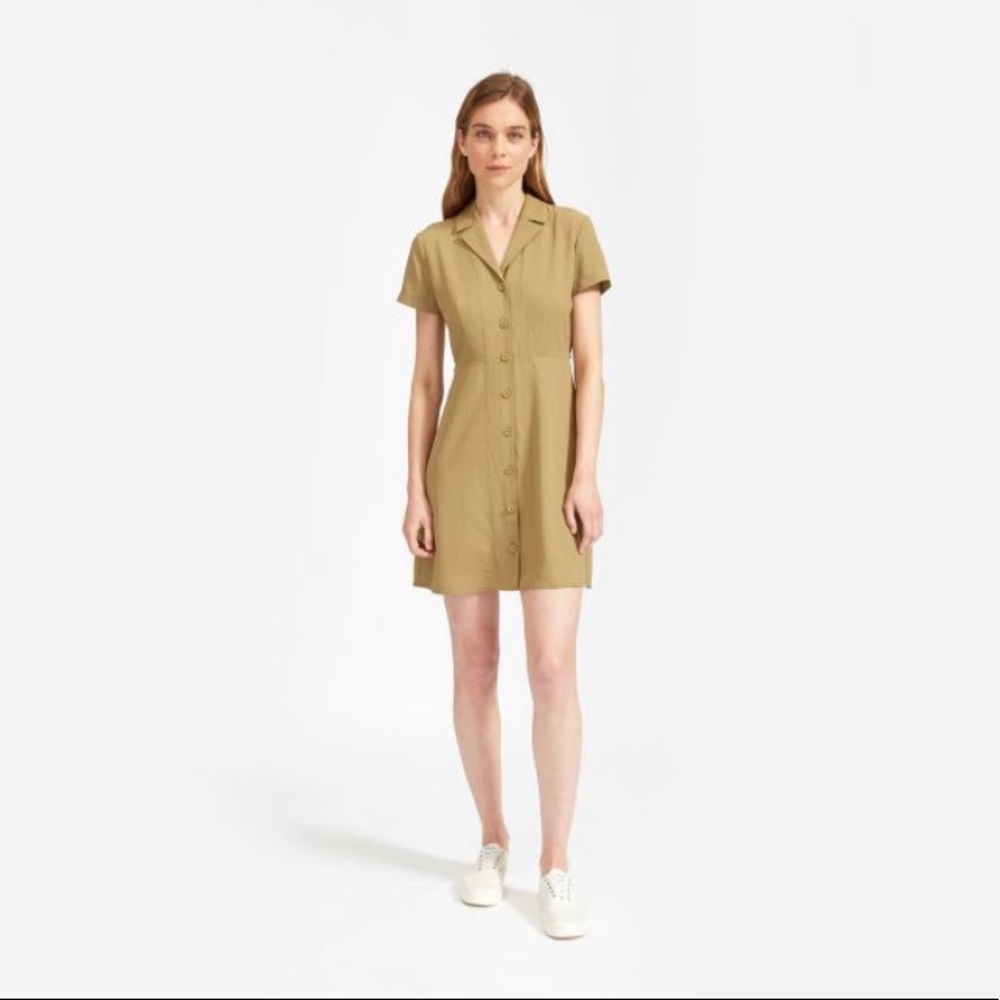 Everlane Japanese GoWeave Notch Shirtdress - size 2